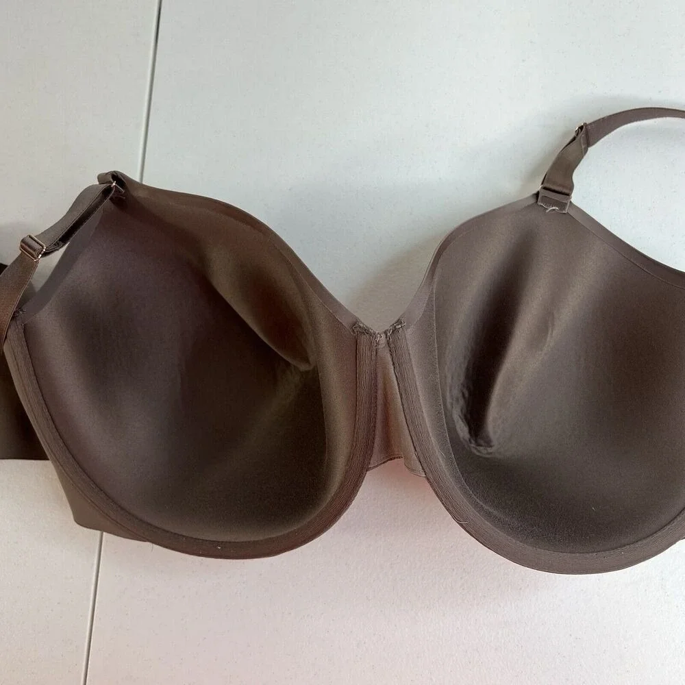 Soma 44DDD‎ Vanishing 360 Perfect Coverage Bra Underwire Smoothing T-Shirt Brown